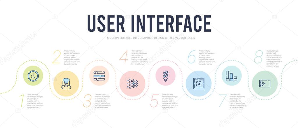user interface concept infographic design template. included gra