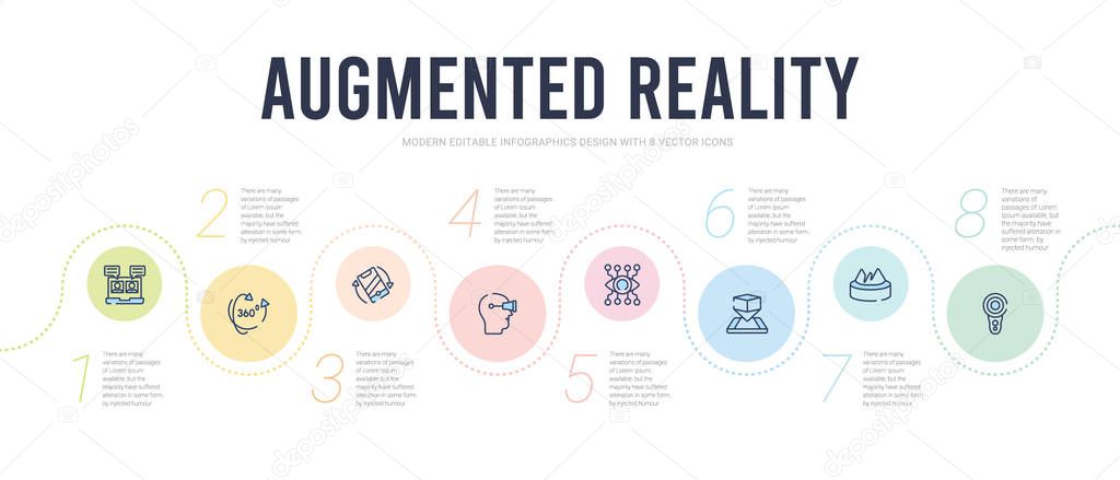 augmented reality concept infographic design template. included 
