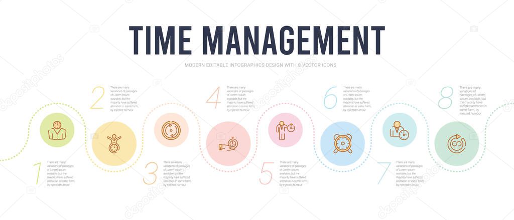 time management concept infographic design template. included in