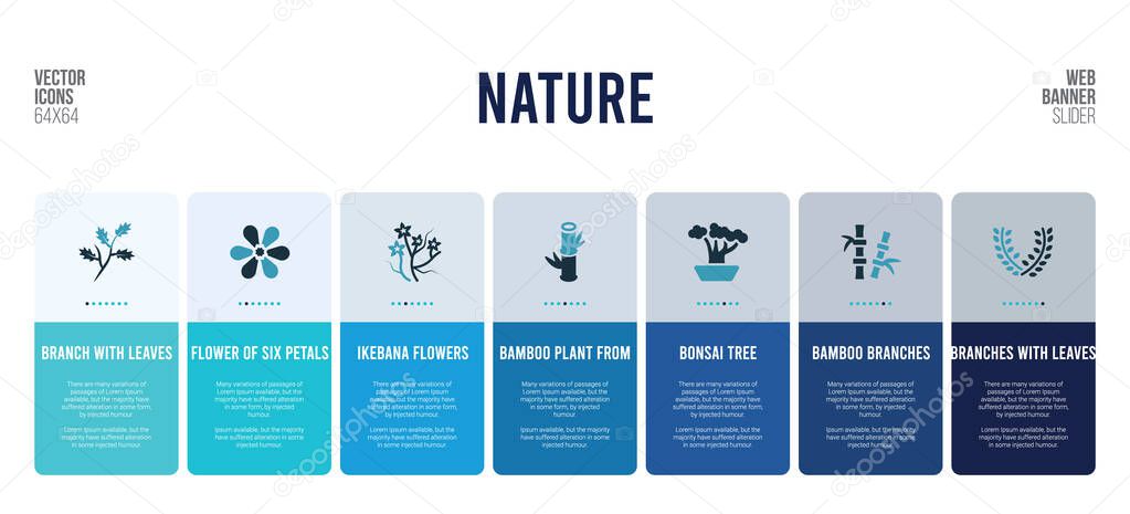 web banner design with nature concept elements.