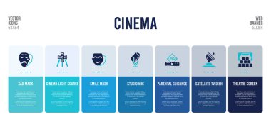Sinema konsepti elementli web pankartı tasarımı.