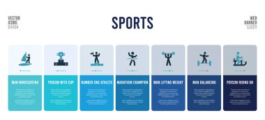 Spor kavramı öğeleri içeren web pankartı tasarımı.