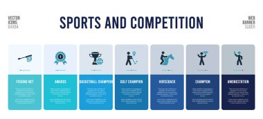 Spor ve yarışma konsepti unsurlarına sahip web pankartı tasarımı.