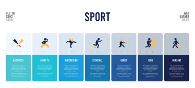 Spor kavramı öğeleri içeren web pankartı tasarımı.