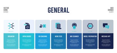 Genel konsept elementli web pankartı tasarımı.
