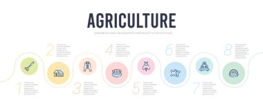 Ziraat konsepti bilgi tasarım şablonu. Yumurta dahil, b