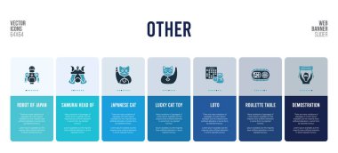 Web pankartı tasarımı ve diğer konsept elementler.