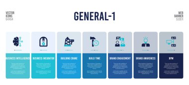 Genel-1 kavram ögelerine sahip web pankartı tasarımı.