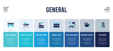 Genel konsept elementli web pankartı tasarımı.