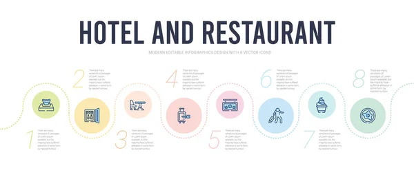 Инфографика концепций гостиниц и ресторанов соблазняет. Ильич — стоковый вектор