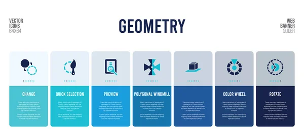 Дизайн веб-банера з елементами концепції геометрії . — стоковий вектор