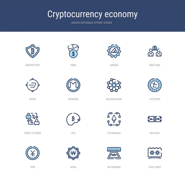 Conjunto de 16 iconos de trazo vectorial como la tarjeta vga, retirar, ganar, y — Vector de stock