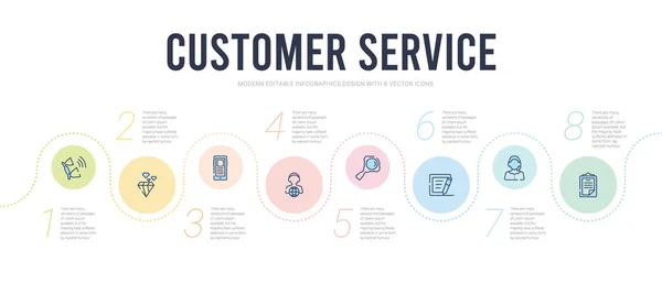 Customer service concept infographic design template. included l — Stock Vector