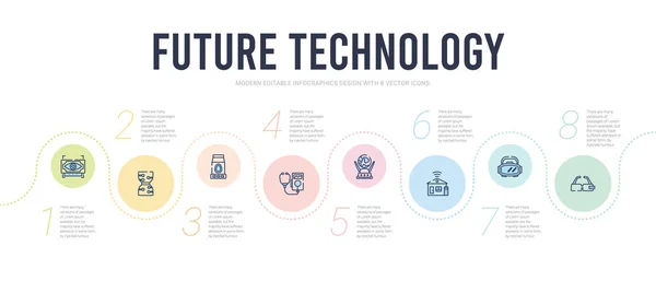 Templat desain infografis teknologi masa depan. disertakan - Stok Vektor