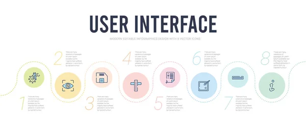 Plantilla de diseño infográfico de concepto de interfaz de usuario. incluido rou — Vector de stock