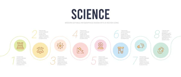 Science concept infographic design template. included magnetism, — Stock Vector