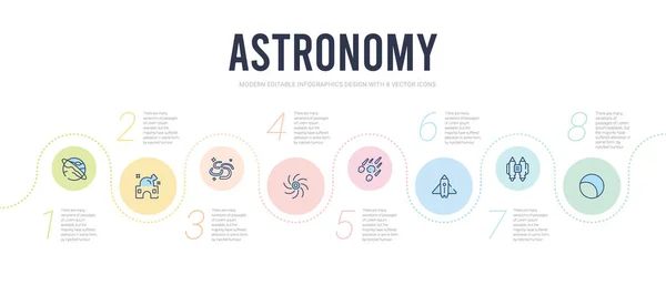Astronomy concept infographic design template. included half moo — ストックベクタ