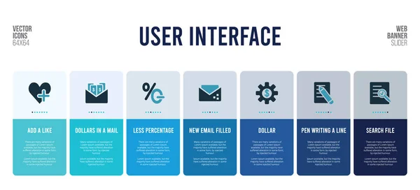 Conception de bannière web avec des éléments de concept d'interface utilisateur . — Image vectorielle