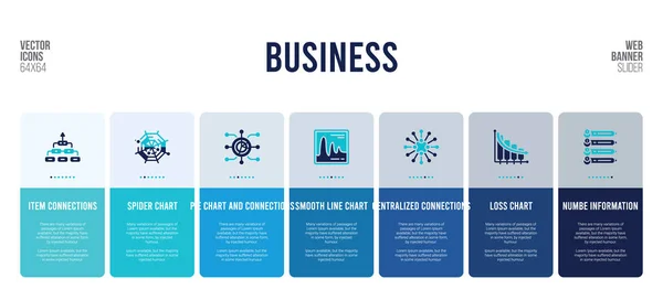 Diseño de banner web con elementos de concepto de negocio . — Archivo Imágenes Vectoriales