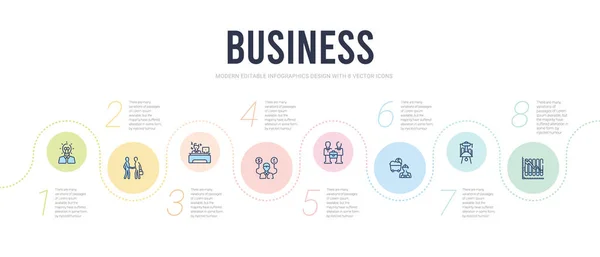 Шаблон бизнес-концепции инфографического дизайна. включён десендин — стоковый вектор
