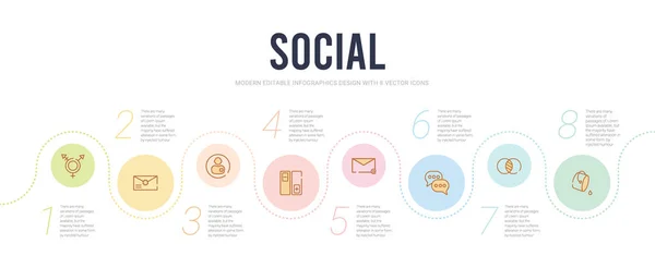 Social concept infographic design template. included fill, overl — Stock Illustration Social concept infographic design template. included fill, overl Stock Illustration