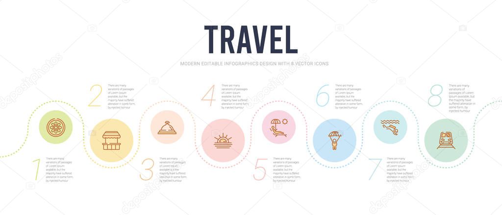 travel concept infographic design template. included station, sc