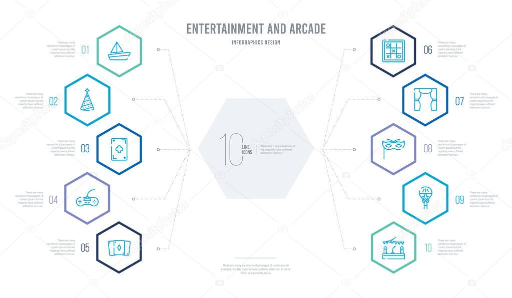 entertainment and arcade concept business infographic design wit
