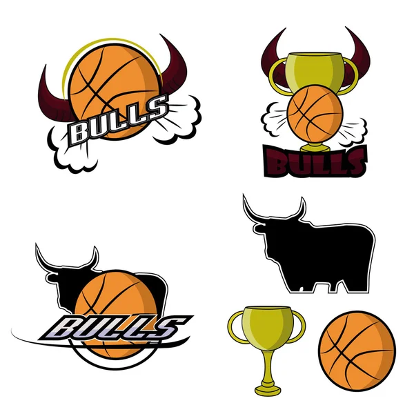 Logotipo de basquete retro profissional — Vetor de Stock