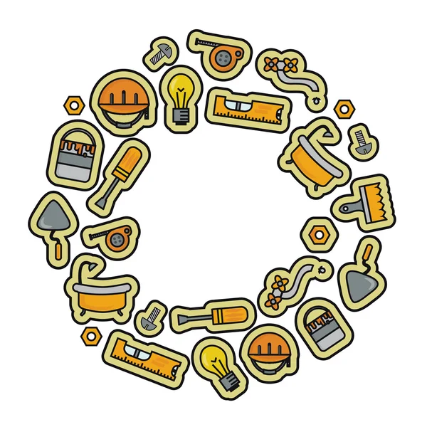 Ev onarım yenileme hat sanat ince Vector Icons Set