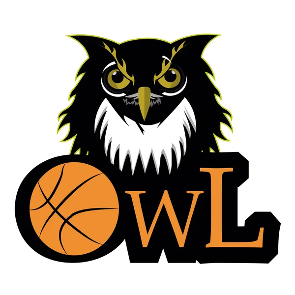 Retro baykuş logo basketbol takımı