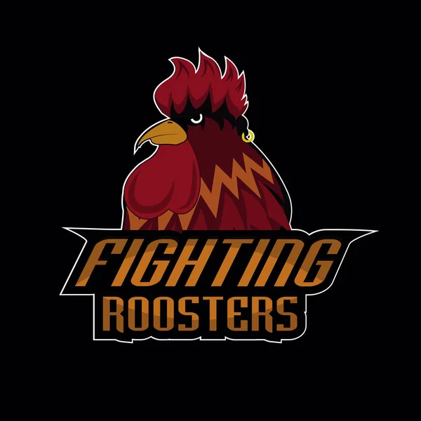 Kampf um das Logo der Roosters — Stockvektor
