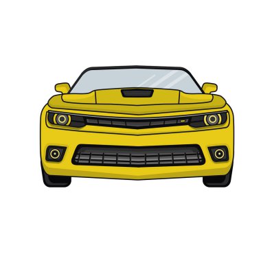  Chevrolet Camaro sarı araba düz bir tarzda