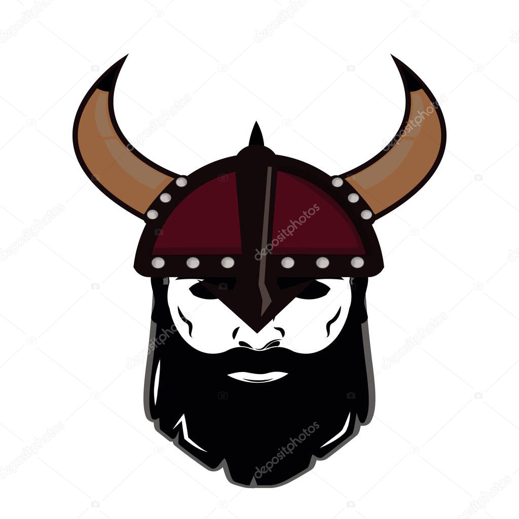 Emblem Viking warrior skull