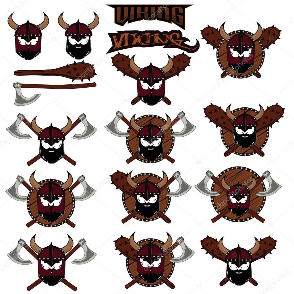 Emblem Viking warrior skull