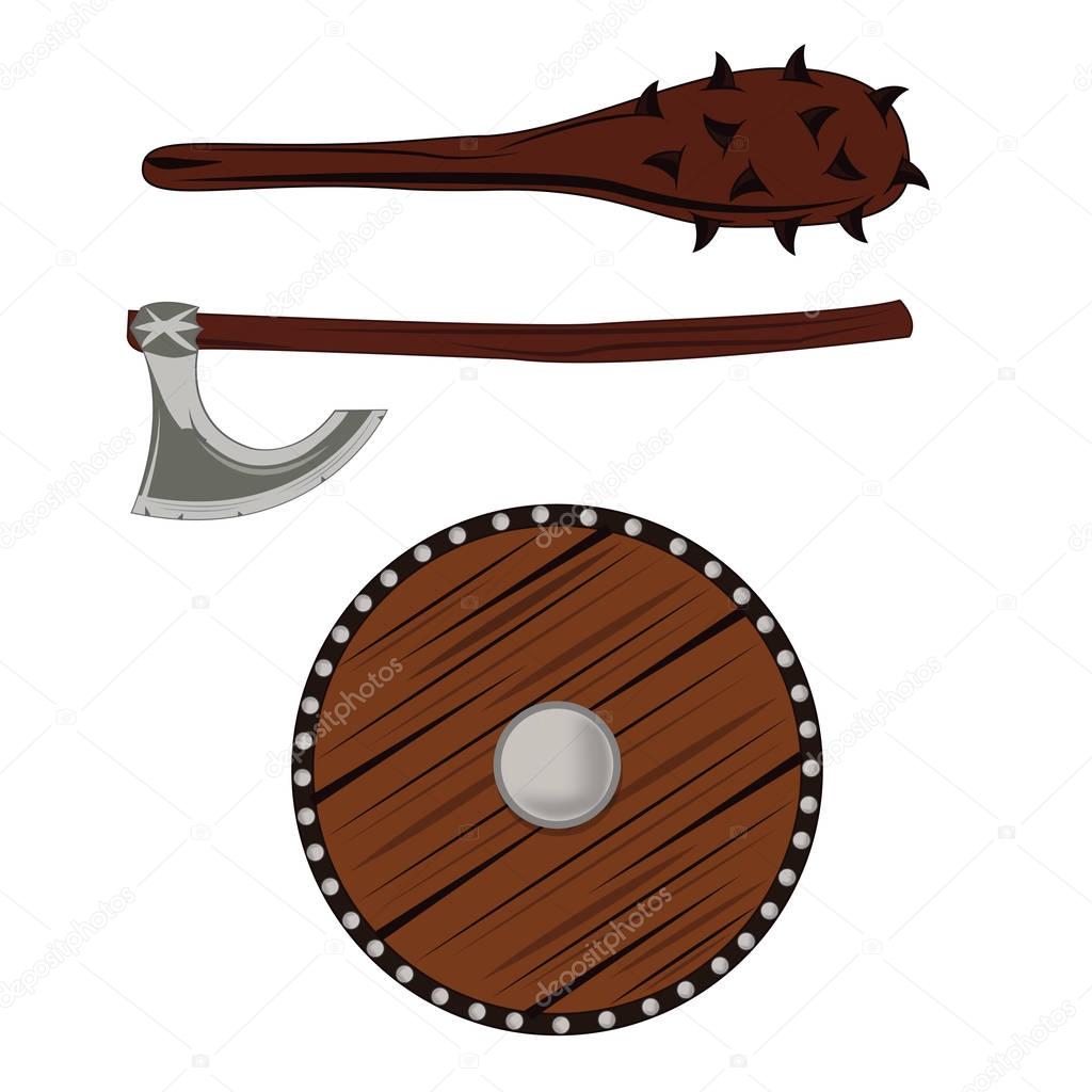 Emblem Viking warrior skull