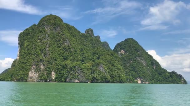 Paisagem tropical bonita, ilha na Tailândia — Vídeo de Stock