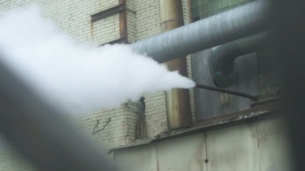 Smokestack Föroreningar i luften — Stockvideo