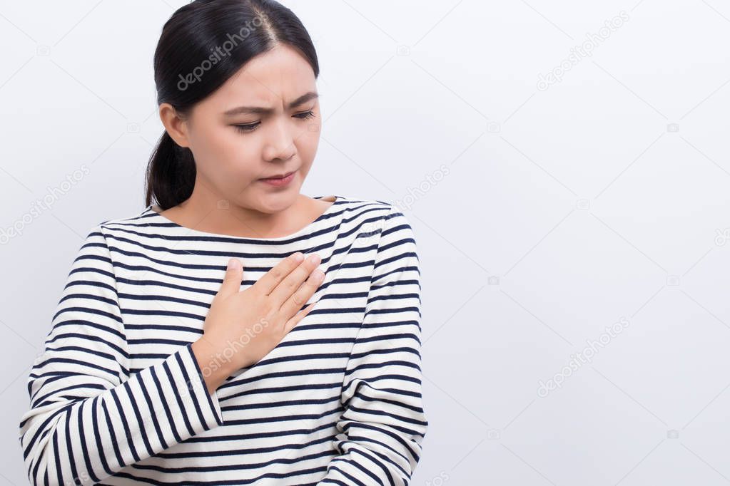 Woman with symptomatic acid reflux