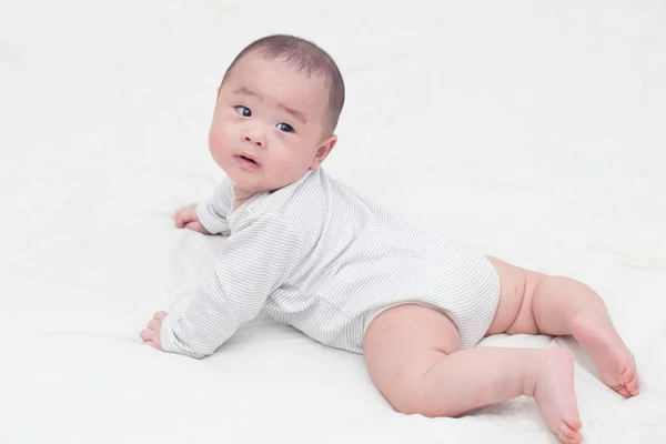 Portrait of thinking baby boy — Stock Photo, Image