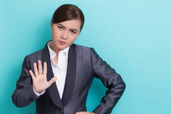 Mujer enojada sobre fondo aislado —  Fotos de Stock