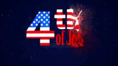 Koyu mavi zemin üzerine bir havai fişek ile görüntüleri Mutlu Bağımsızlık günü