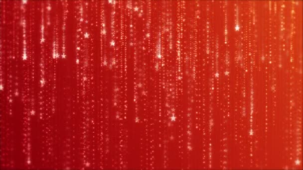 Footage Falling stars on a red background — Stock Video