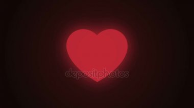 Koyu arka plan üzerinde kırmızı kalp atışları