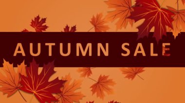Sonbahar satış yüzde 50 oranında off to düşen yaprakları ile arka plan