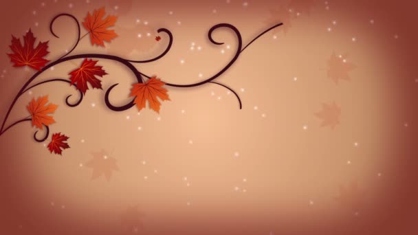 Autumn background with falling leaves — Stock Video