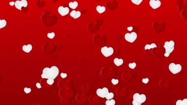 Bir kalp kırmızı arka plan