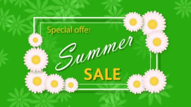 Yeşil renkli çiçekli yaz satışa