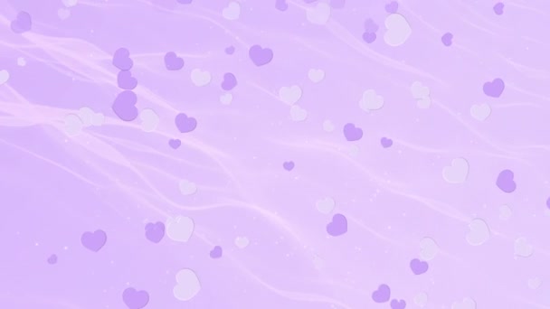 Abstract romantic background with hearts for Valentines Day and Wedding Day — Stock Video