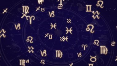 Burçlar ve Astroloji tekerlek ile arka plan