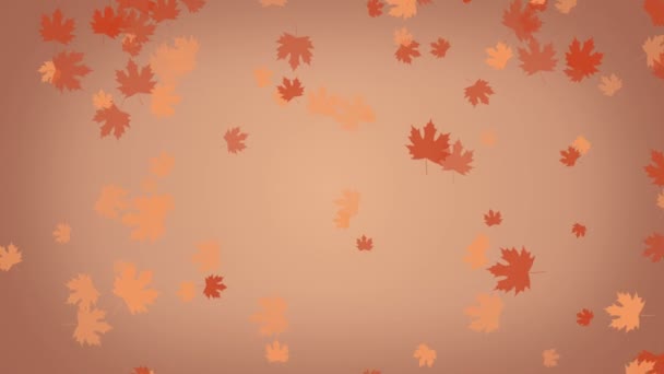 Herbst Hintergrund mit fallenden Blättern — Stockvideo